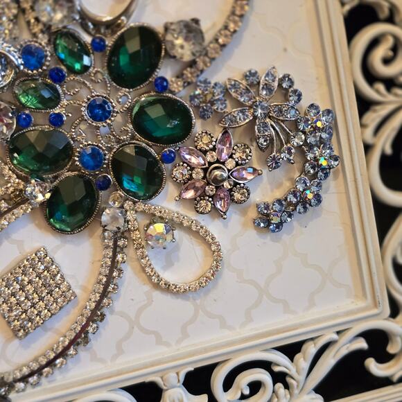 Handmade Framed Jewelry Art 7.5"W x 9.5"H - Picture 4 of 5